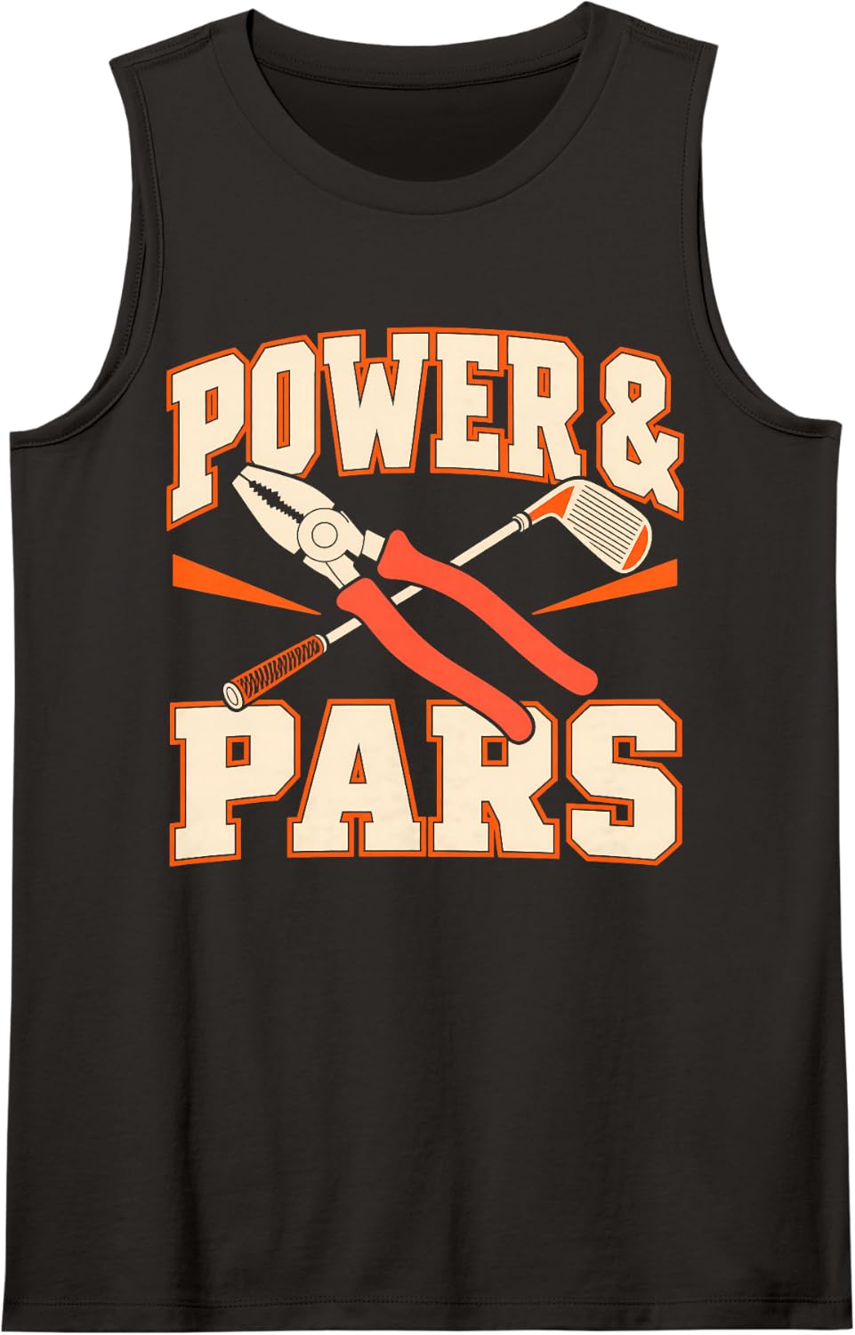 Power and Paps Plumber Pipefitter Sleeveless Tank Top - Black