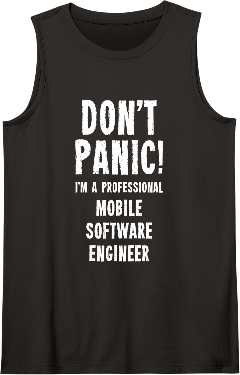 Mobile Software Engineer Sleeveless Tank Top - Black