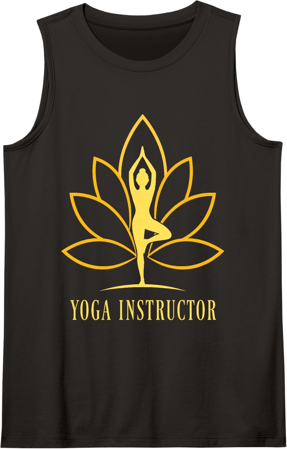 Yoga Instructor Art for Men Women Meditation Yoga Teacher Sleeveless Tank Top - Black
