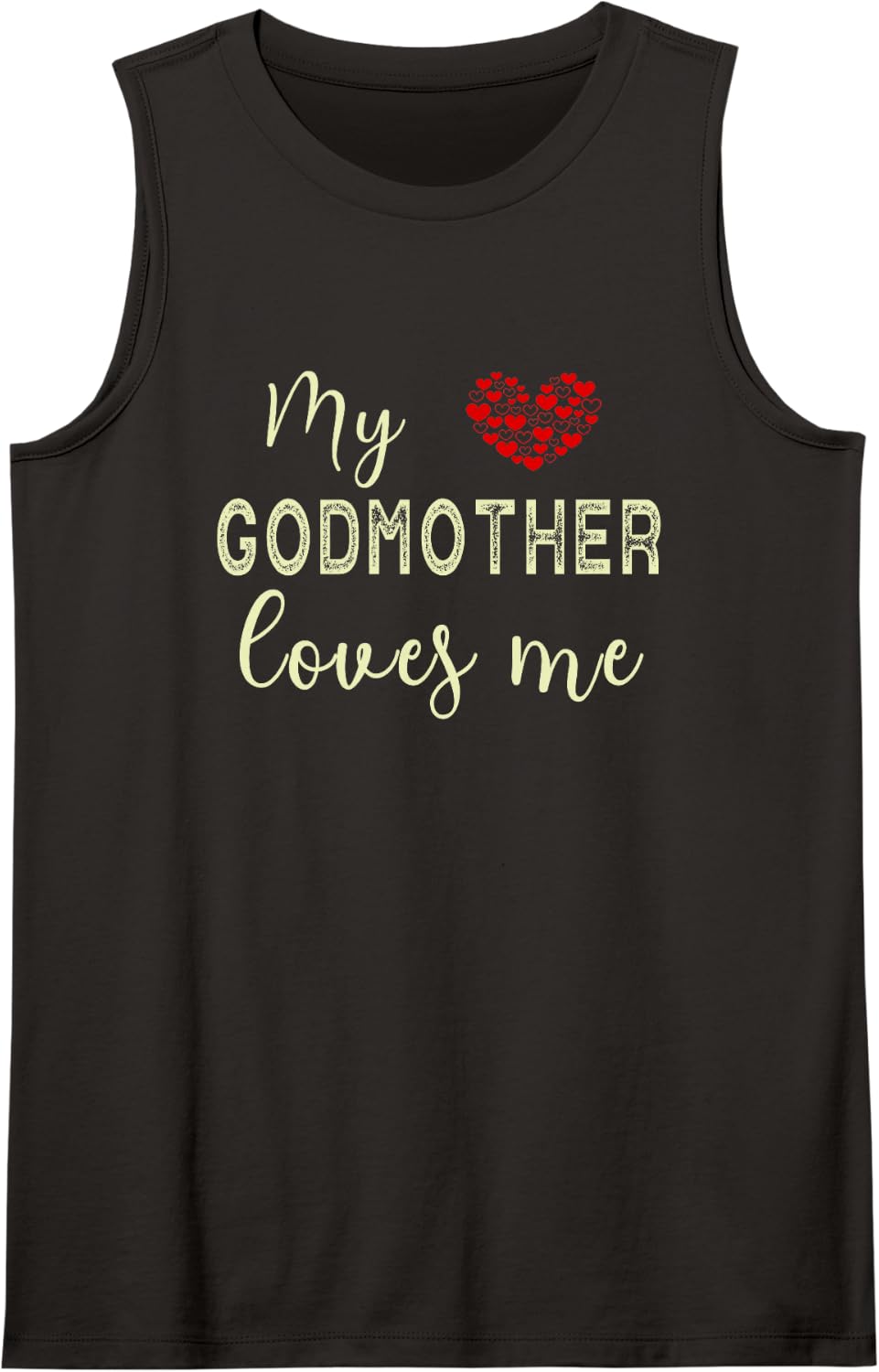 My Godmother Loves Me Sleeveless Tank Top - Black