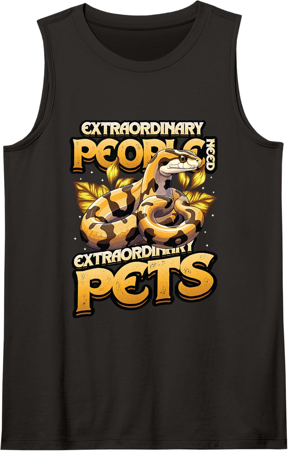 Pet Snake Keepers Ball Python Sleeveless Tank Top - Black