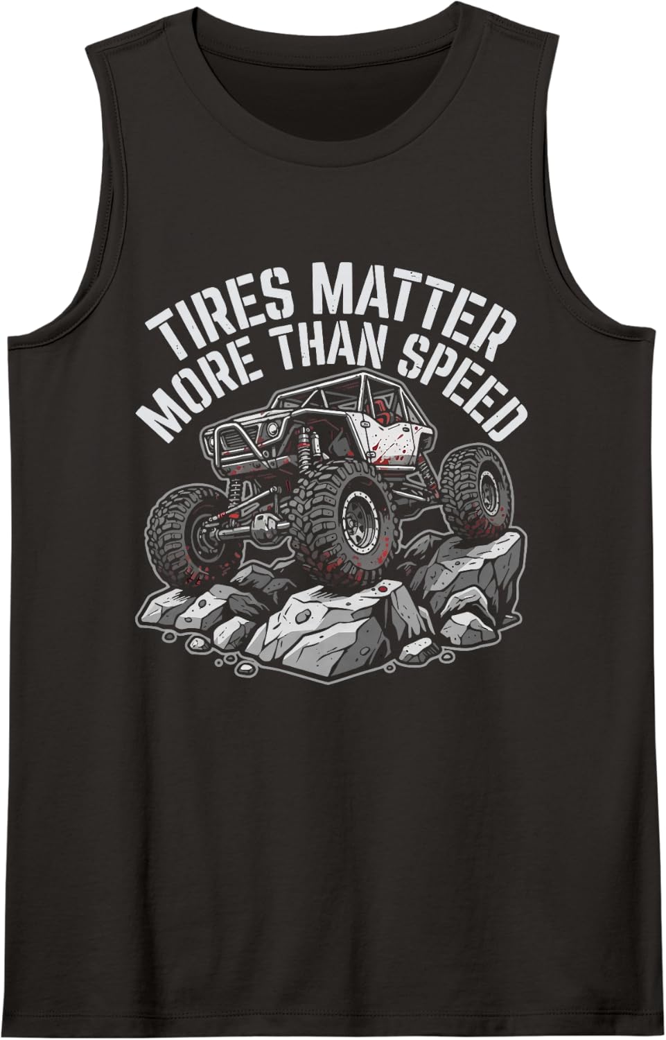 RC Crawling Remote Controlled Car RC Car RC Rock Crawler Sleeveless Tank Top - Black