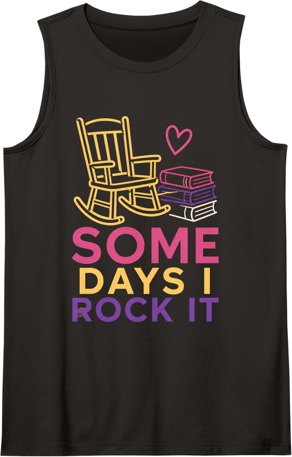 Some Days I Rock It Paraprofessional School Aide Sleeveless Tank Top - Black