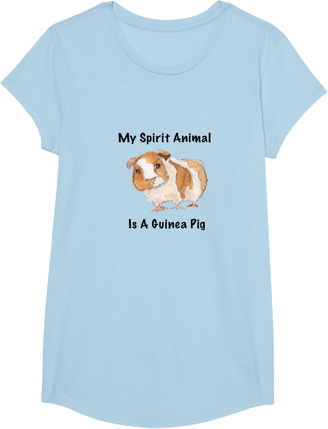 My Spirit Animal is a Guinea Pig T-Shirt - Girls Baby Blue