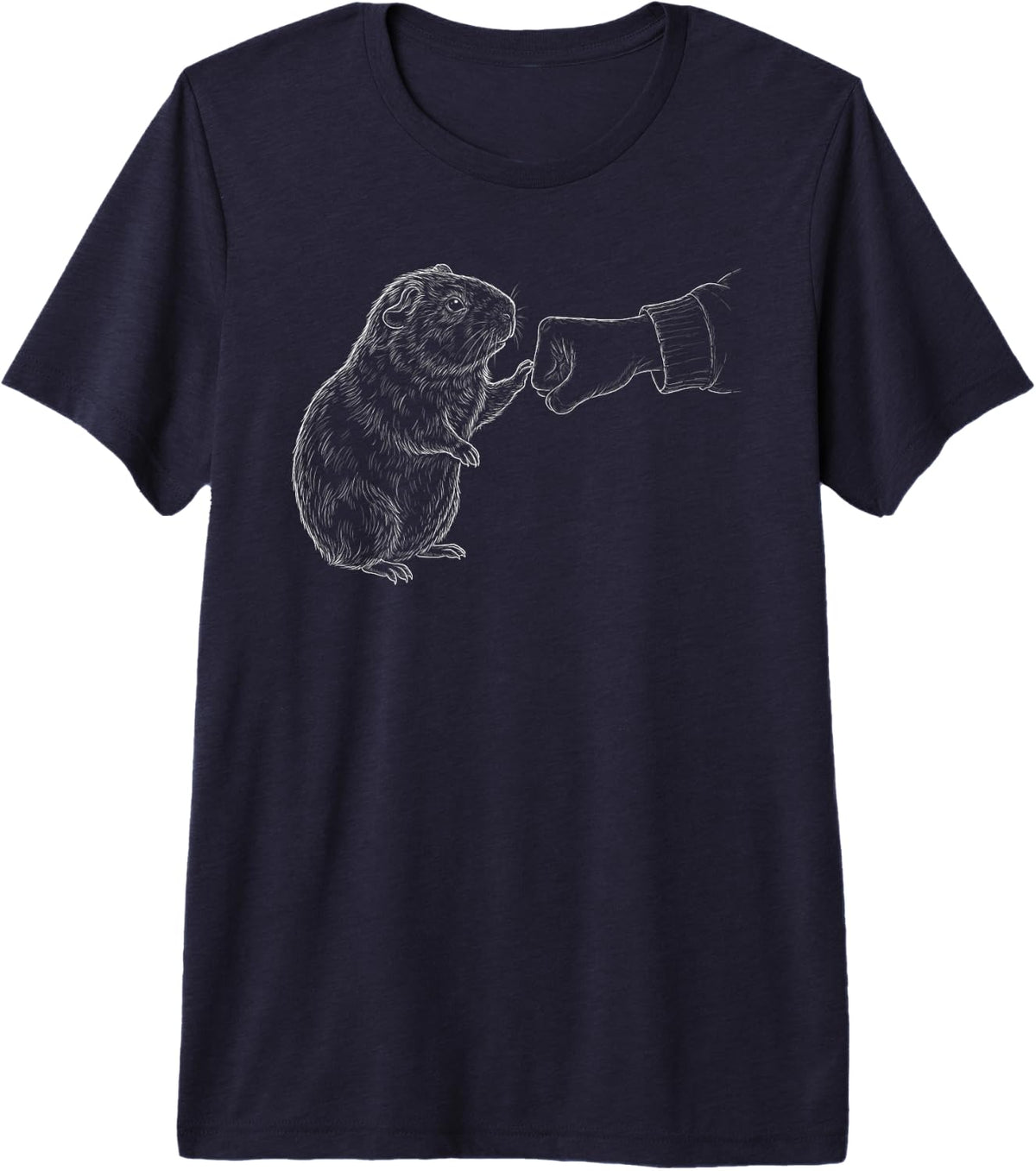 Guinea Pig Fist Bump Guinea Pig Owner Men Women Premium Tri-Blend T-Shirt - Navy Blue