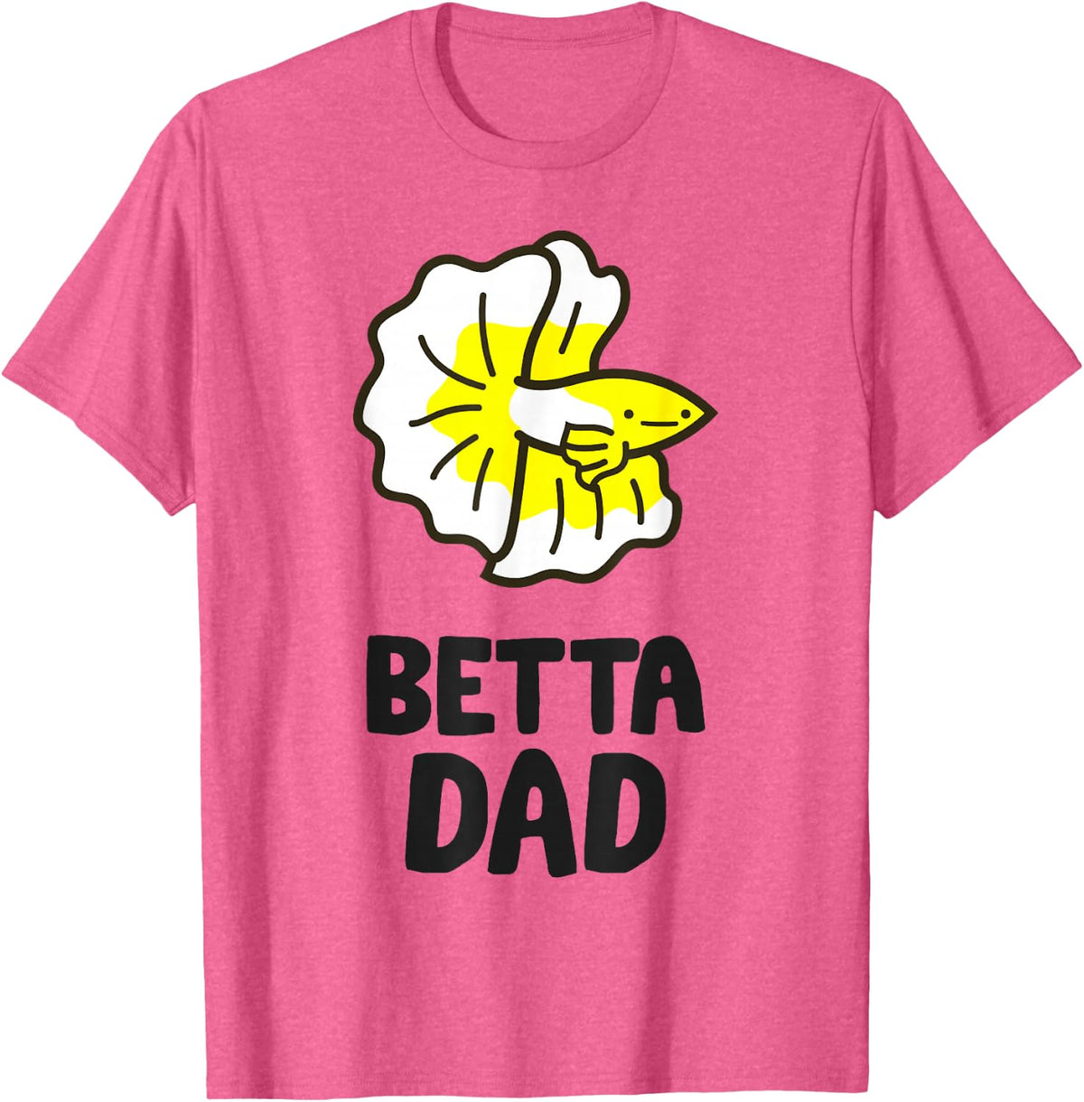Betta Dad Aquarist Betta Fish T-Shirt - Pink Heather