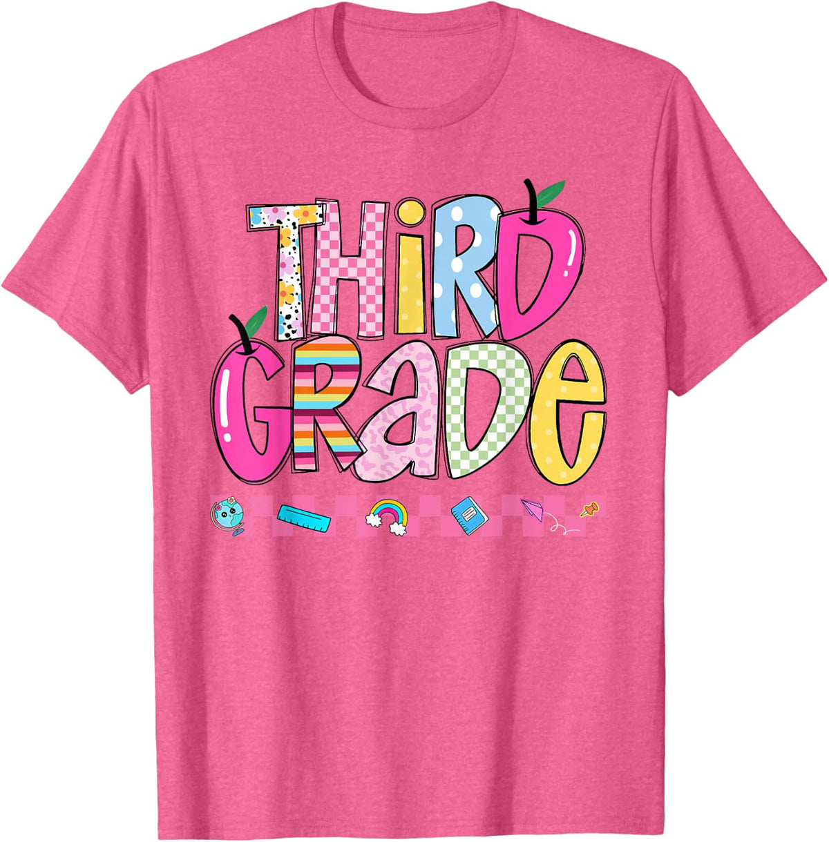 Third Grade First Day Of School 3rd Grade Teacher Kid T-Shirt - Pink Heather