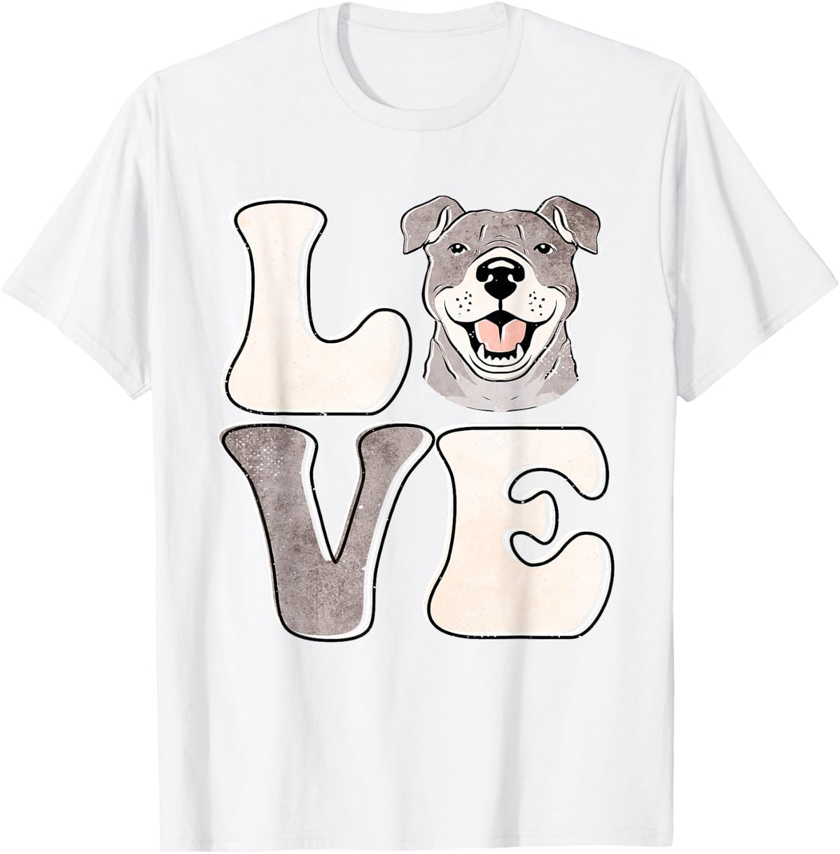 American Bull Terrier Dog Love T-Shirt - White