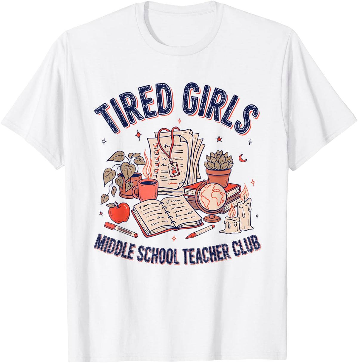 Middle School Teacher Junior High Educator Instructor T-Shirt - White