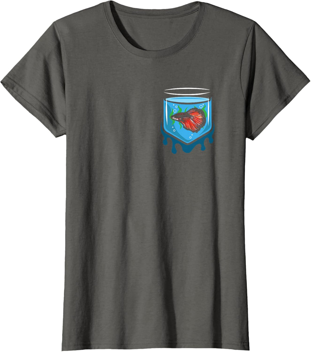 Betta Fish Aquarium Lover Gift Aquarium Fish Keeping T-Shirt - Asphalt Grey