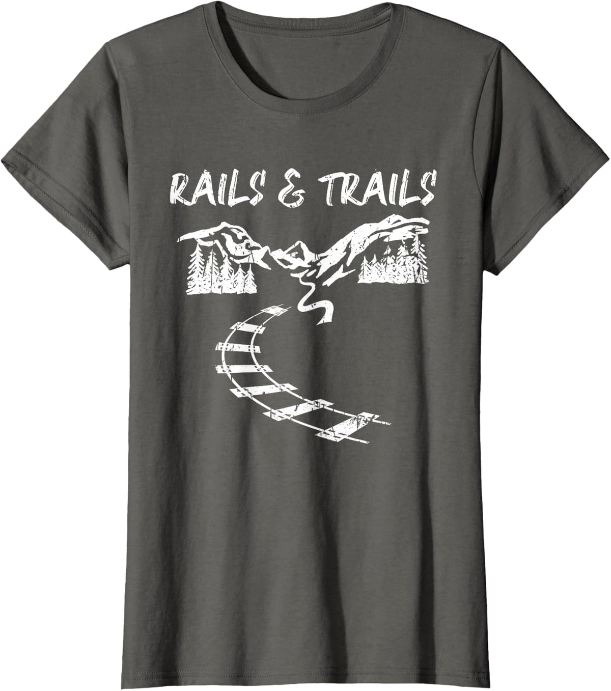 Rails & Trails - Train T-Shirt - Asphalt Grey