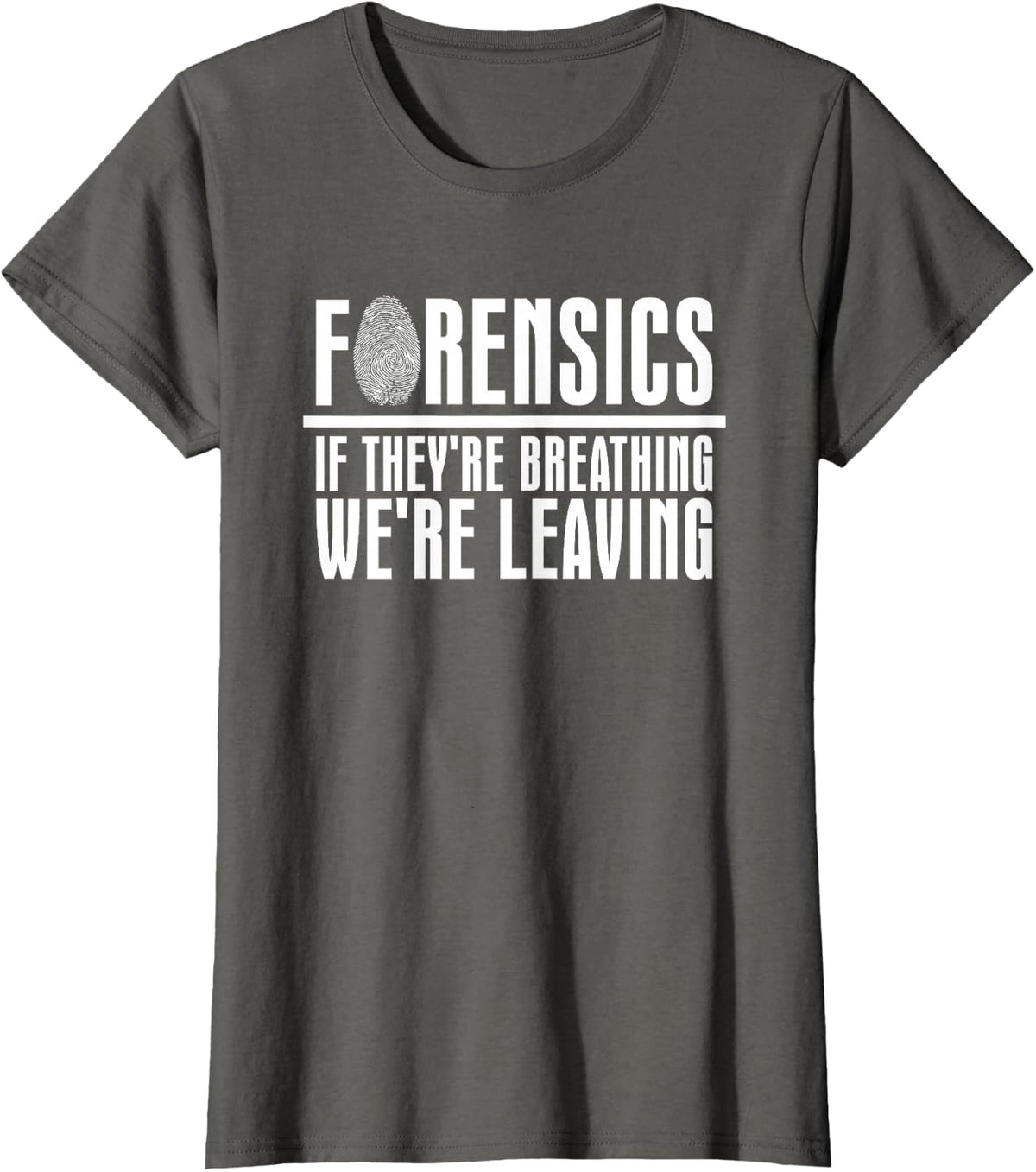 Forensic Investigation Gifts & Accessories Unisex Adults Science Themed T-Shirt - Black, Small, Short Sleeve - Asphalt Grey