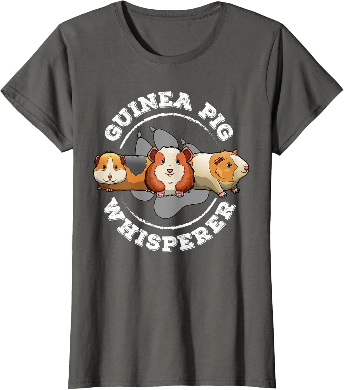 Guinea Pig Whisperer Funny Furry Pet Kids Boys Girl Womens T-Shirt - Asphalt Grey