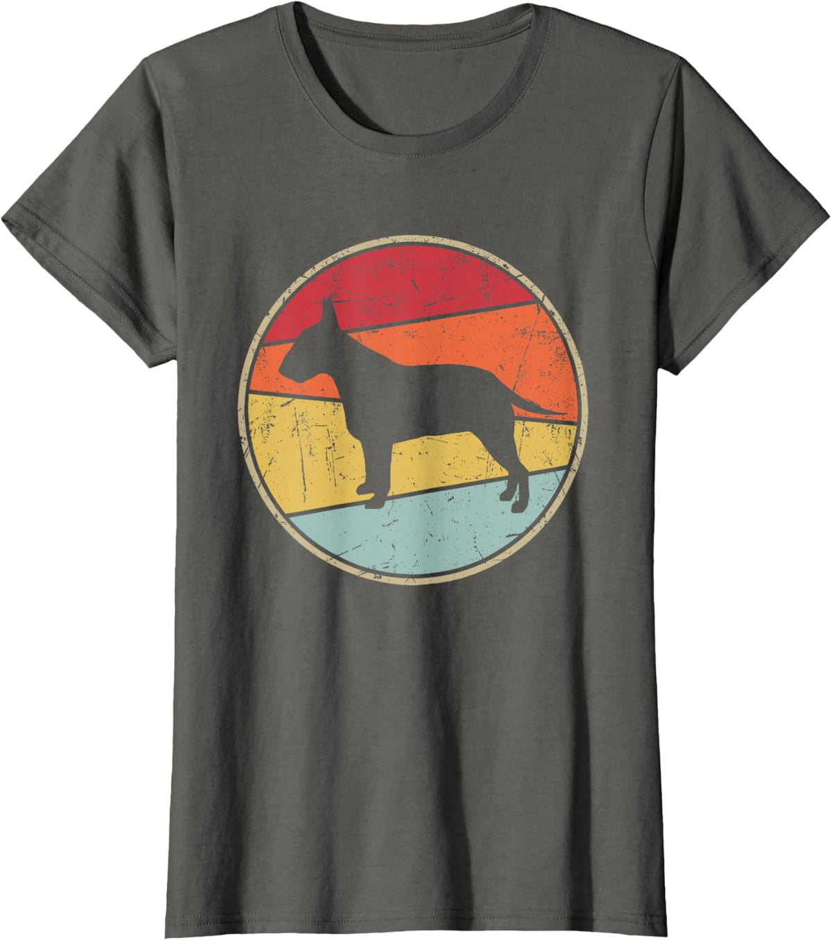 Bull Terrier Dog Lovers Gift Men Women Vintage Bull Terrier T-Shirt - Asphalt Grey
