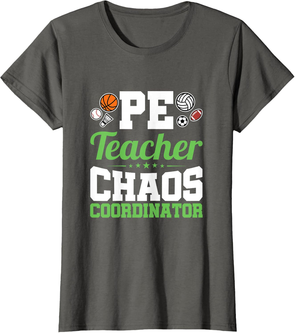 Chaos Coordinator - Appreciation Gift - PE Teacher T-Shirt - Asphalt Grey