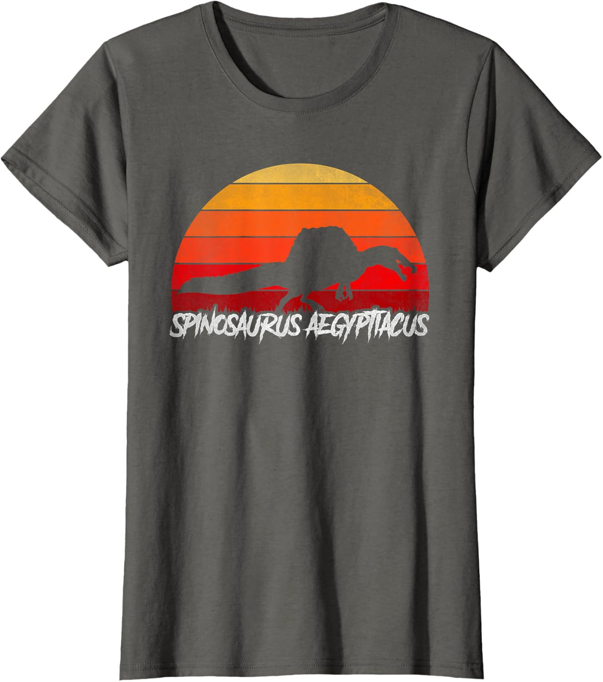 Spinosaurus Aegyptiacus - Accurate Dinosaur Paleontologist T-Shirt - Asphalt Grey