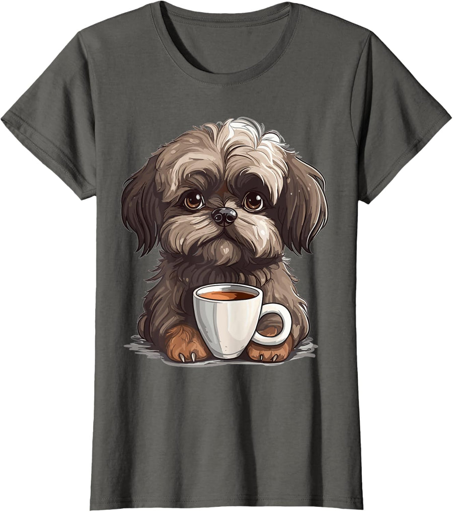 Bolonka Zwetna Puppies Dog Bolonka Owner Dogs Mom Bolonka T-Shirt - Asphalt Grey