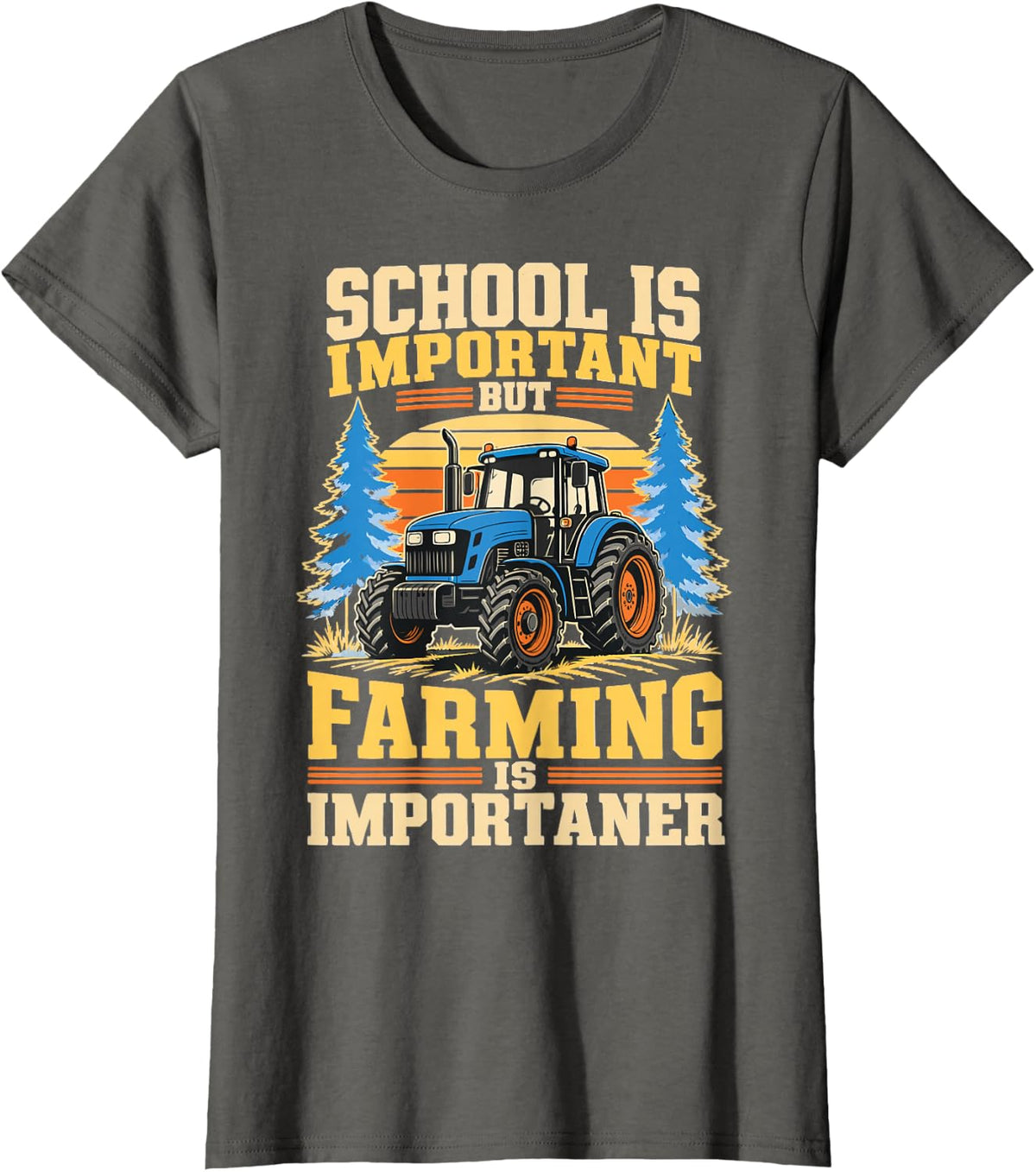Dairy Farmer Humor Farming Agriculture T-Shirt - Asphalt Grey