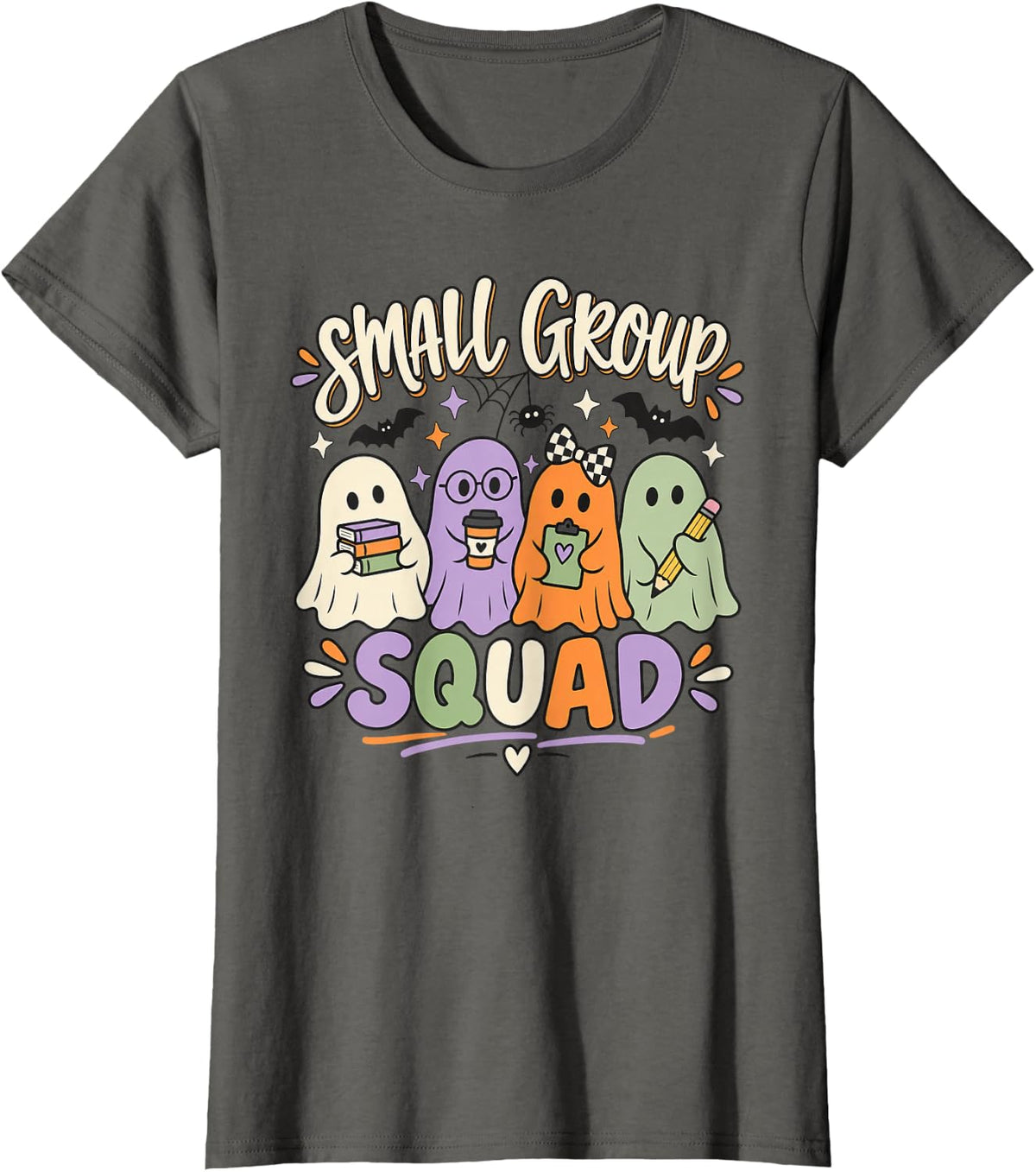 Small Group Squad Paraprofessional Teacher Aide T-Shirt - Asphalt Grey
