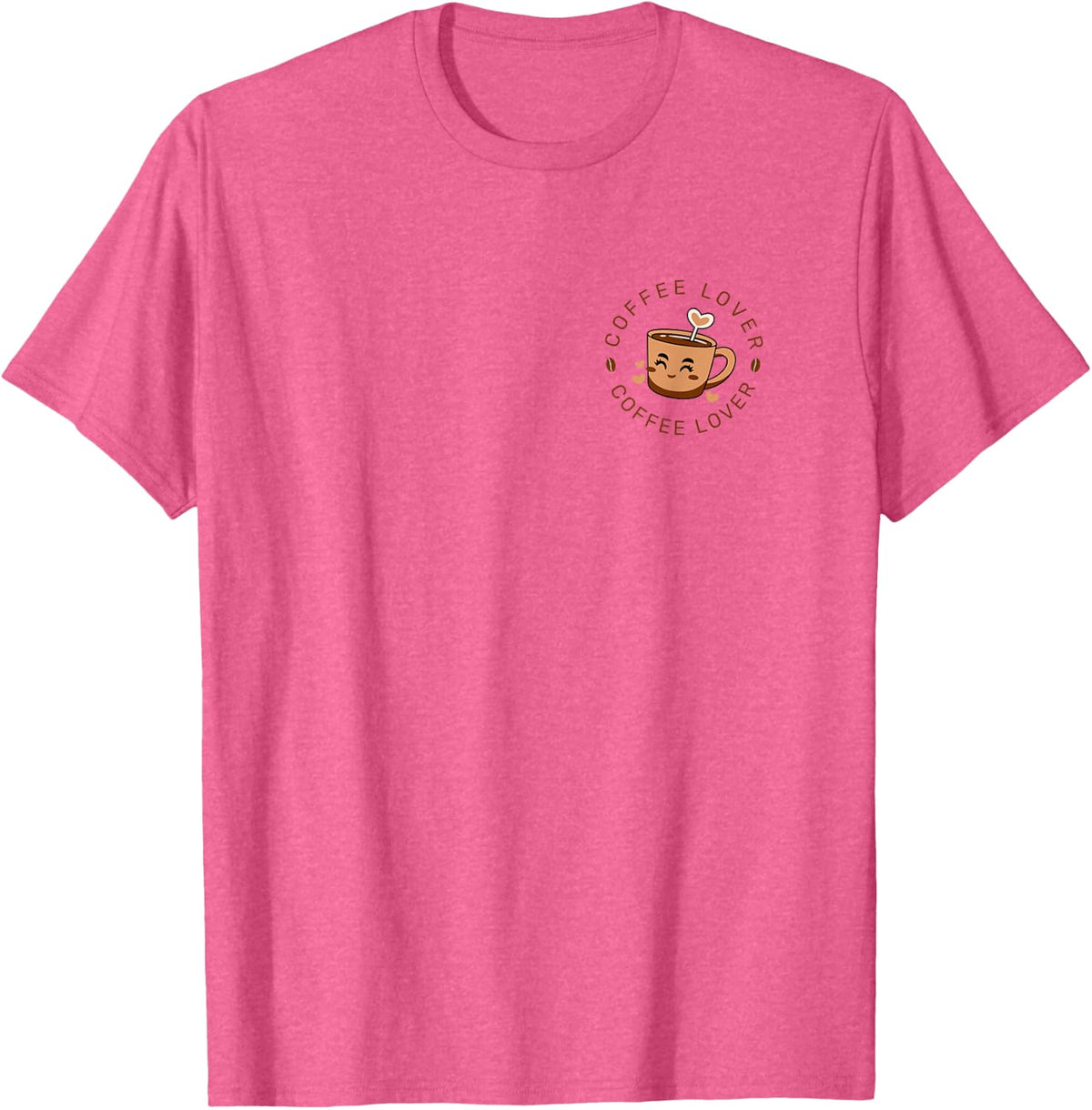 Coffee Lover T-Shirt - Pink Heather