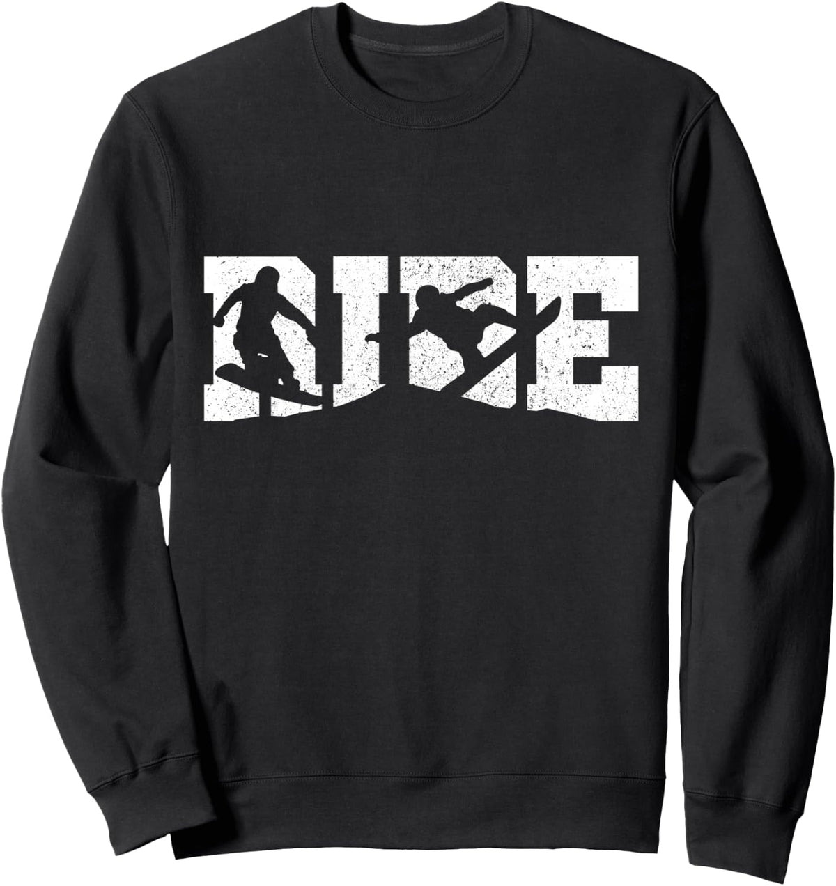Snowboard - RIDE Winter Sports Snowboarding Gift Sweatshirt - Adult Unisex Black
