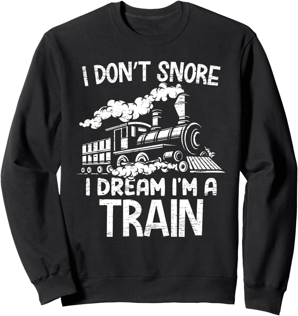 Funny Vintage Train Railroad Railway Worker Driver Men Gifts Sweatshirt - Adult Unisex Black