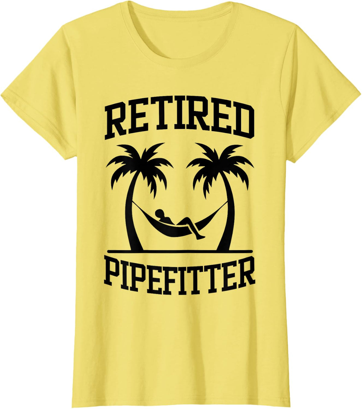 Retired Pipefitter Tropical T-Shirt - Lemon Yellow