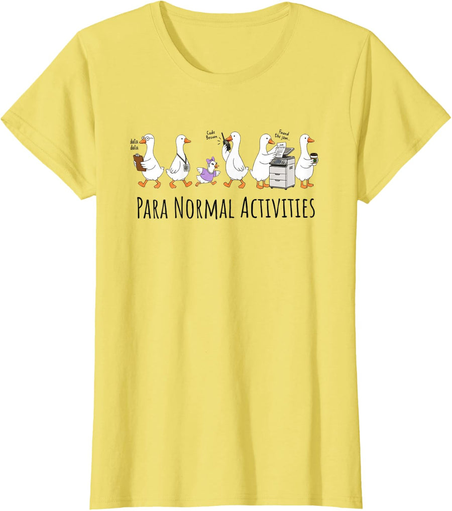 para Normal Activities Funny Goose Squad Paraprofessional T-Shirt - Lemon Yellow