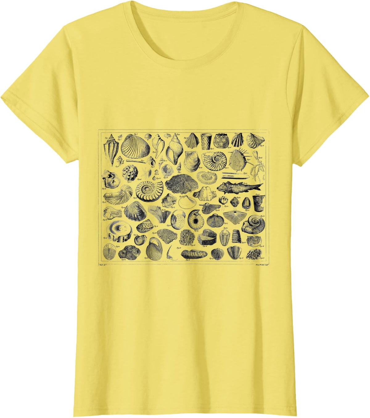 Vintage Dinosaur Fossils T-Rex Paleontology Jurassic Period T-Shirt - Lemon Yellow