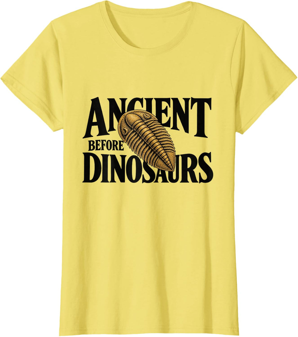 Trilobite Fossils Paleontology T-Shirt - Lemon Yellow