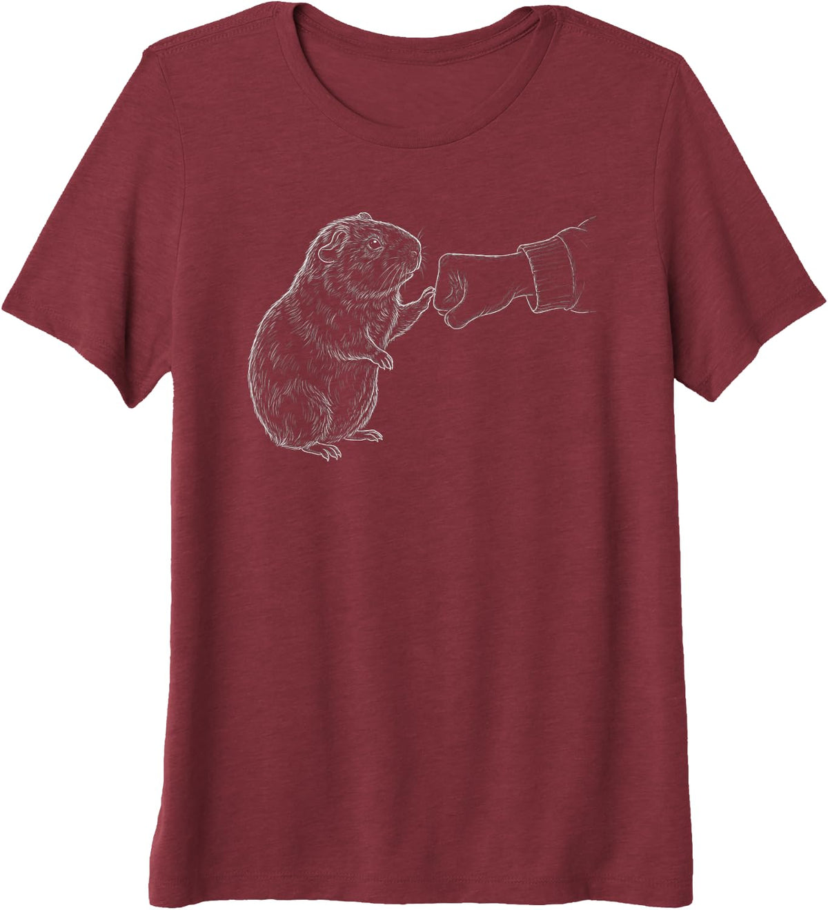 Guinea Pig Fist Bump Guinea Pig Owner Men Women Premium Tri-Blend T-Shirt - Burgundy