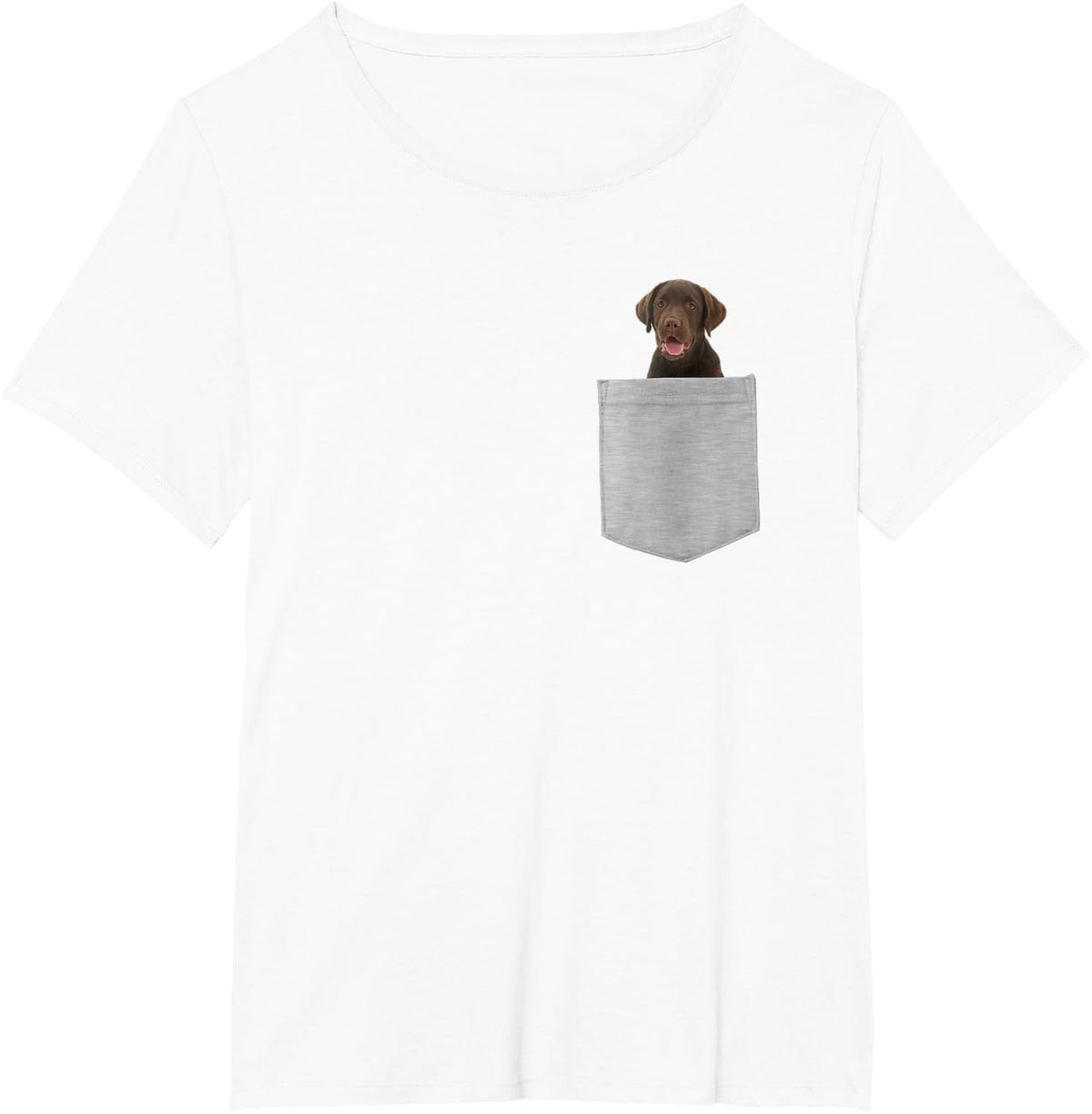Chocolate Lab Dog In Your Pocket Tees T Shirts For Men Women Kids Labrador Puppy - White