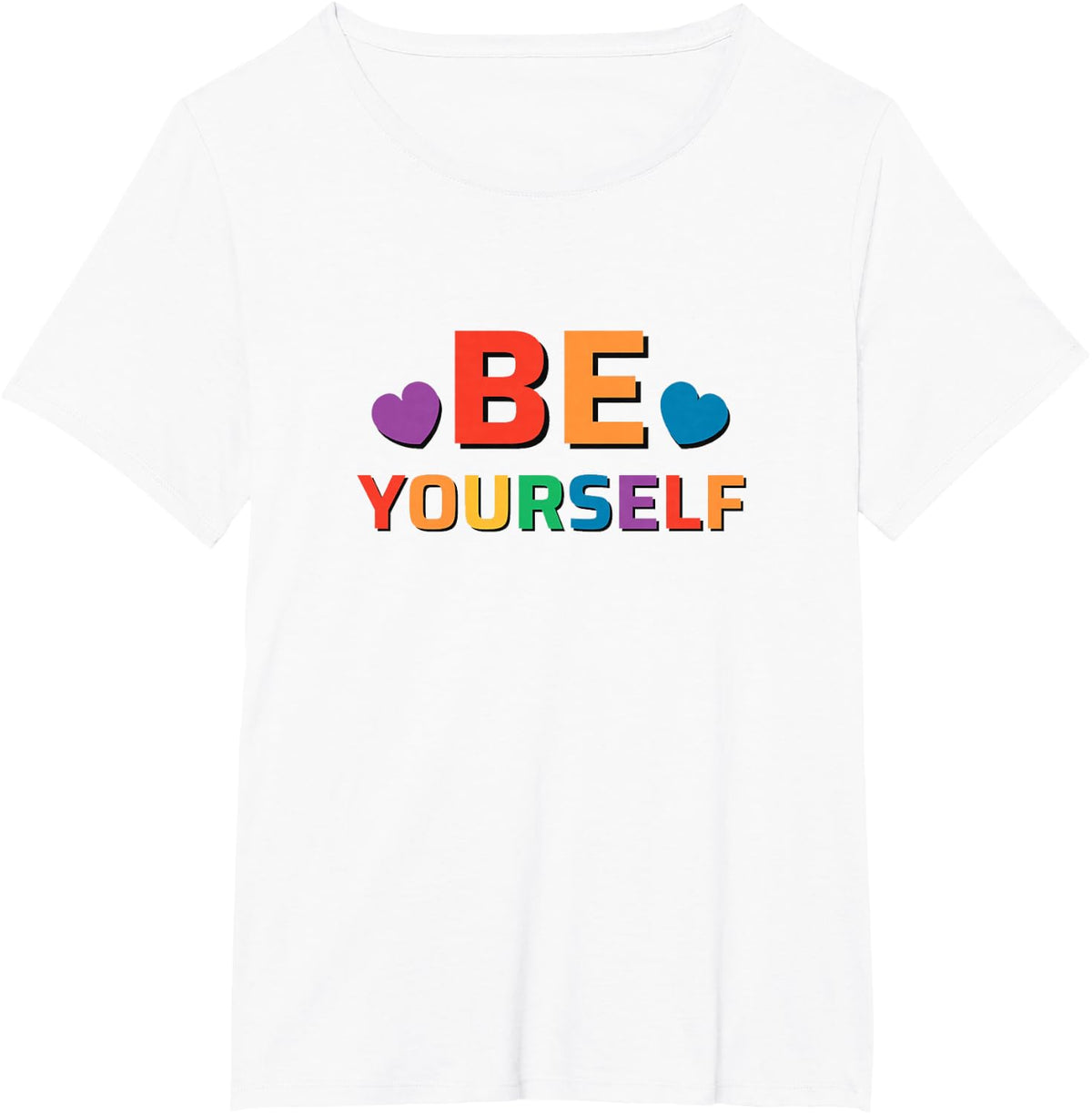Pride Month - Be Yourself - LGBT Flag Love is Love - Classic T-Shirt - White
