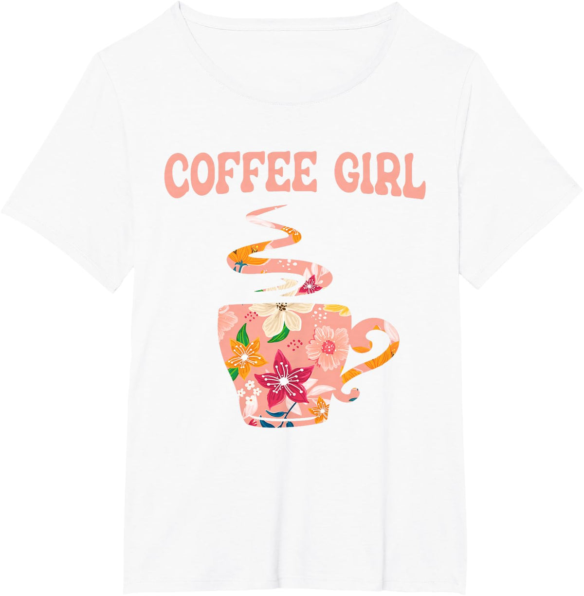 Coffee Girl - Coffee Lover Caffeine Beans Espresso Coffee T-Shirt - White
