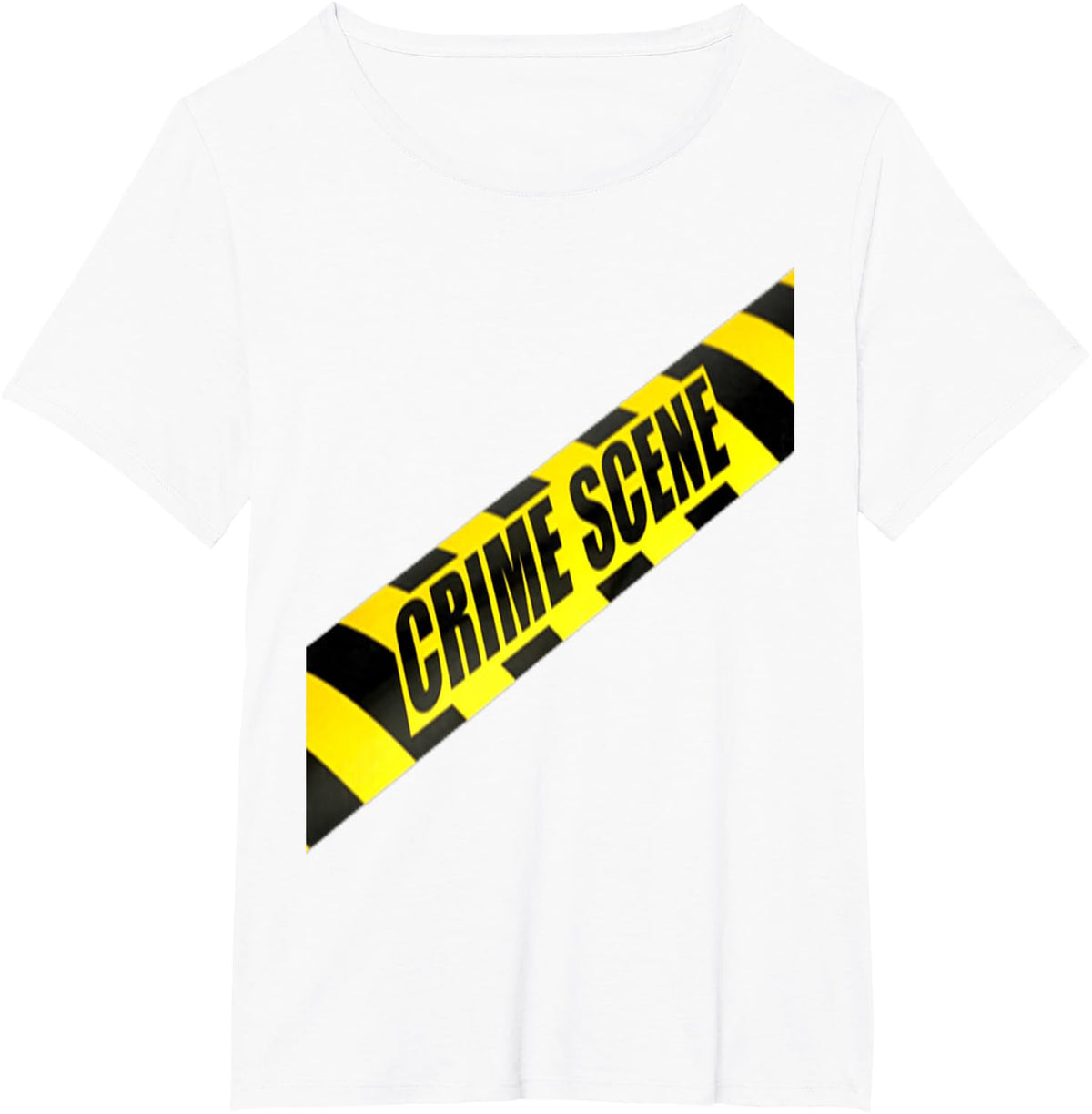Crime Scene Tape True Crime Forensic Investigator T-Shirt - White