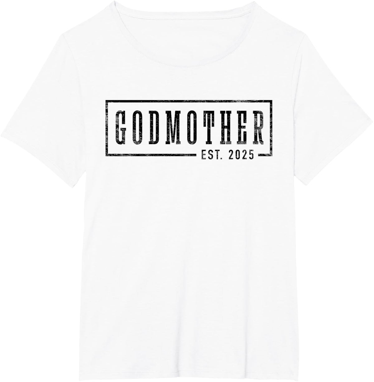 Godmother 2025 Godmother To Be Gifts Sleek Framed Design T-Shirt - White