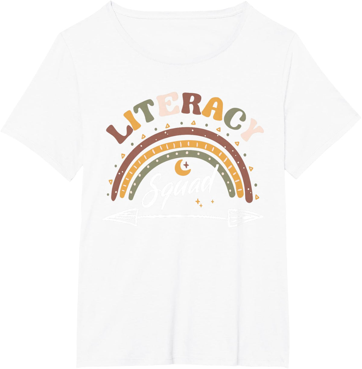 Literacy Squad Reading Teacher Interventionist Specialist T-Shirt - White