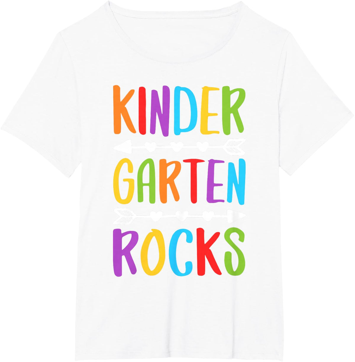 Kindergarten Rocks Shirt Back to School Teacher Tee T-Shirt for Boys Girls Kids - White