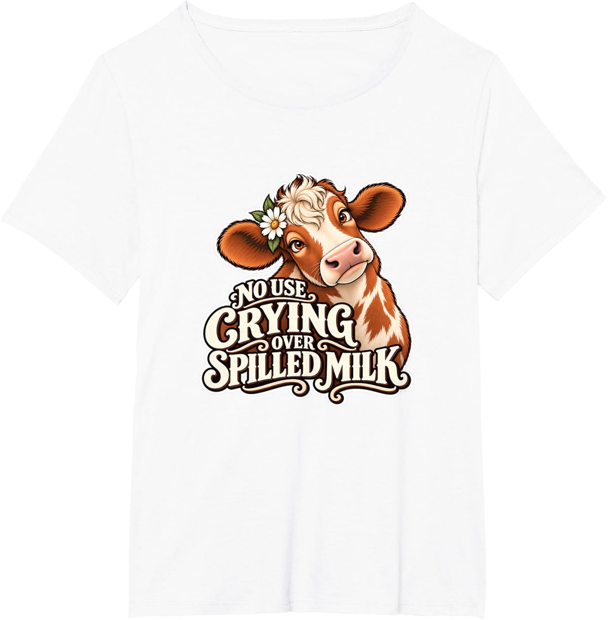 Funny Cow Advice Farm Humor T-Shirt - White