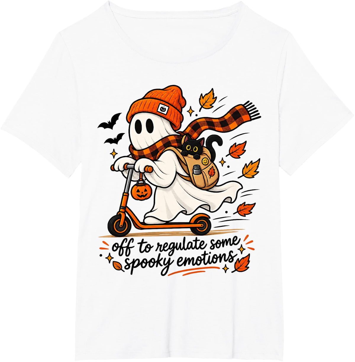 Therapist Halloween Spooky Mental Health Ghost Fall Therapy T-Shirt - White