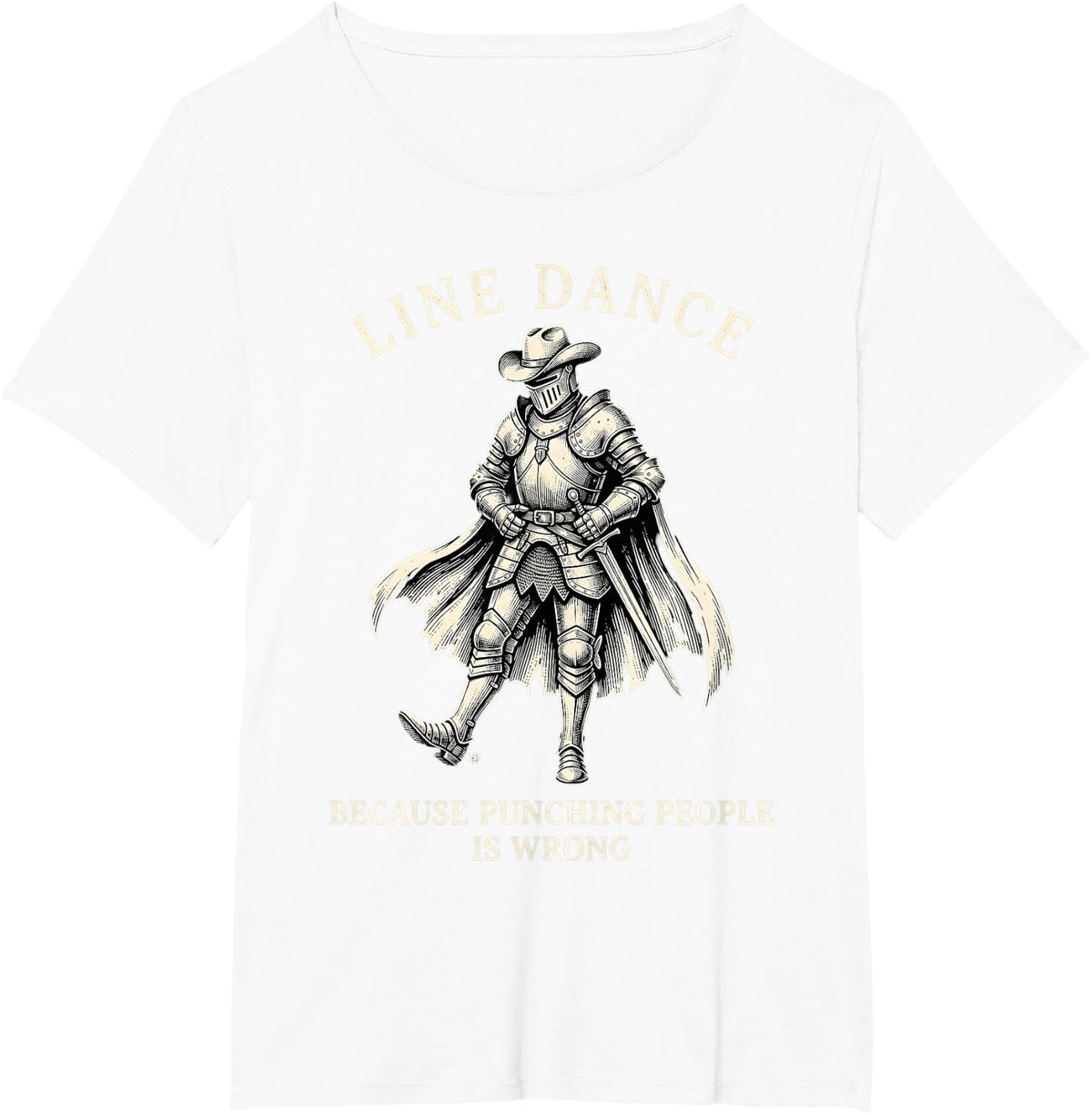 Line Dancer Funny Sarcastic Line Dance Line Dancing T-Shirt - White