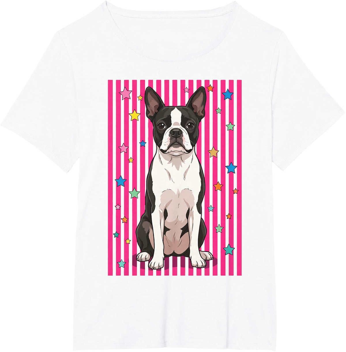 Boston Terrier Summer T-Shirt - White