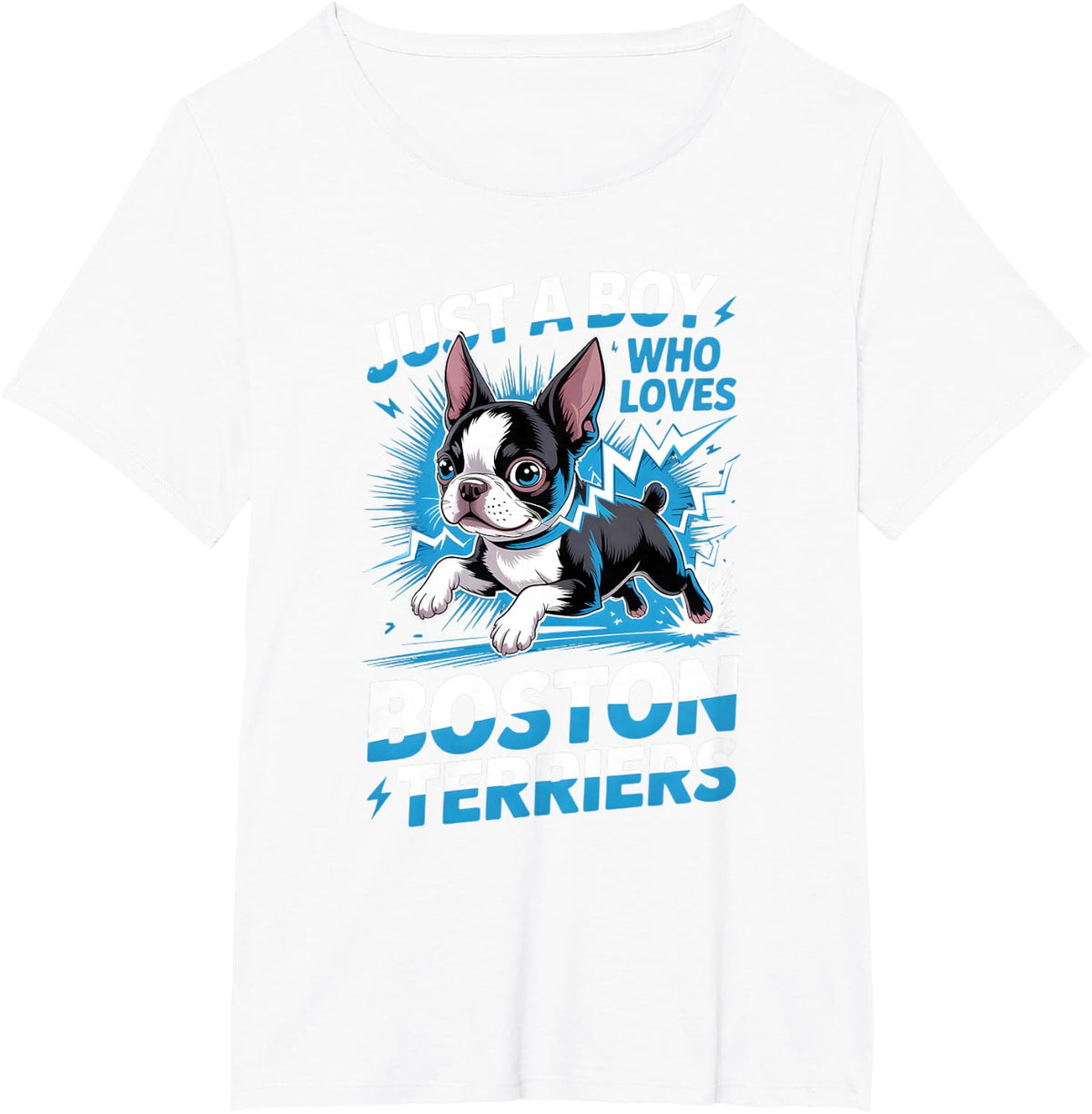 Boys Boston Terrier T-Shirt - White