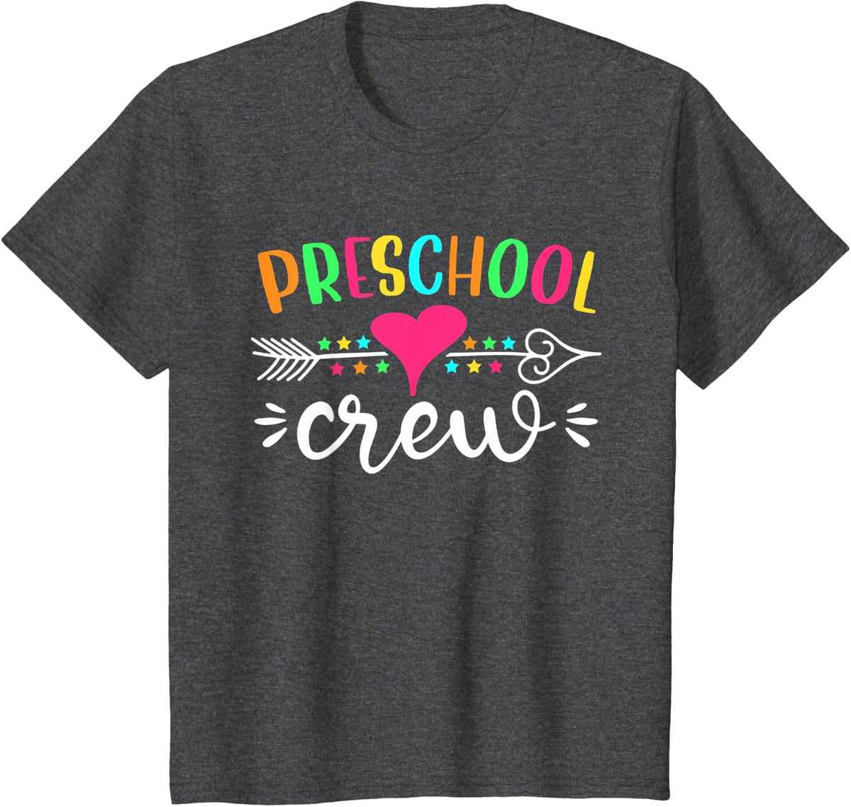 Preschool Crew Shirt Back to School Teachers Students T-Shirt for Men Women Kids - Dark Heather Grey