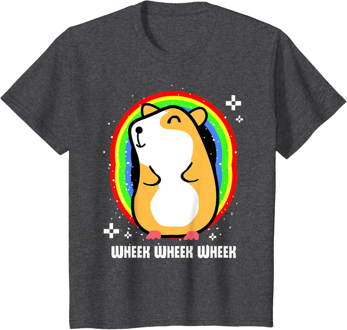 Rainbow Guinea Pig T-Shirt - Dark Heather Grey