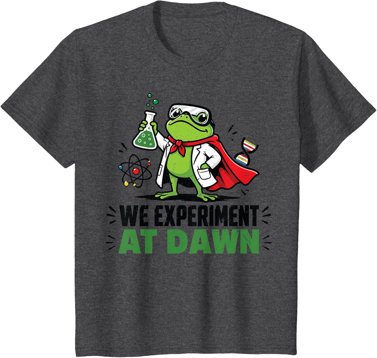 Frog Science Experiment Dawn Middle School Teacher Must Have T-Shirt - Dark Heather Grey