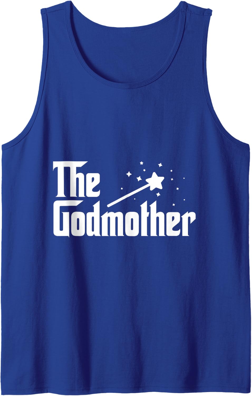 The Godmother of New Baby Funny Pun - Magic Fairy Wand Tank Top - Royal Blue