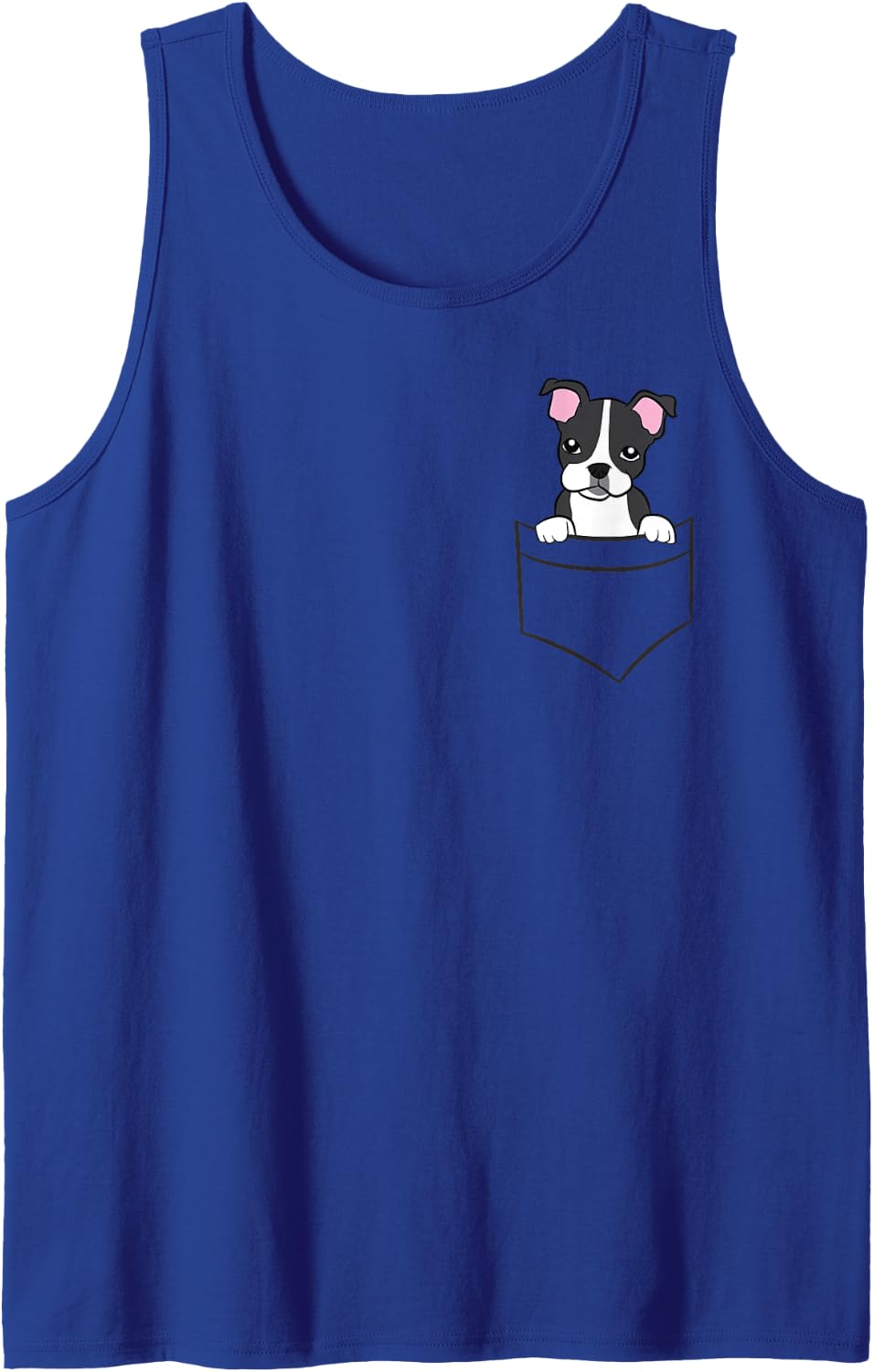 Boston Terrier In The Bag Cute Bag Boston Terrier Tank Top - Royal Blue
