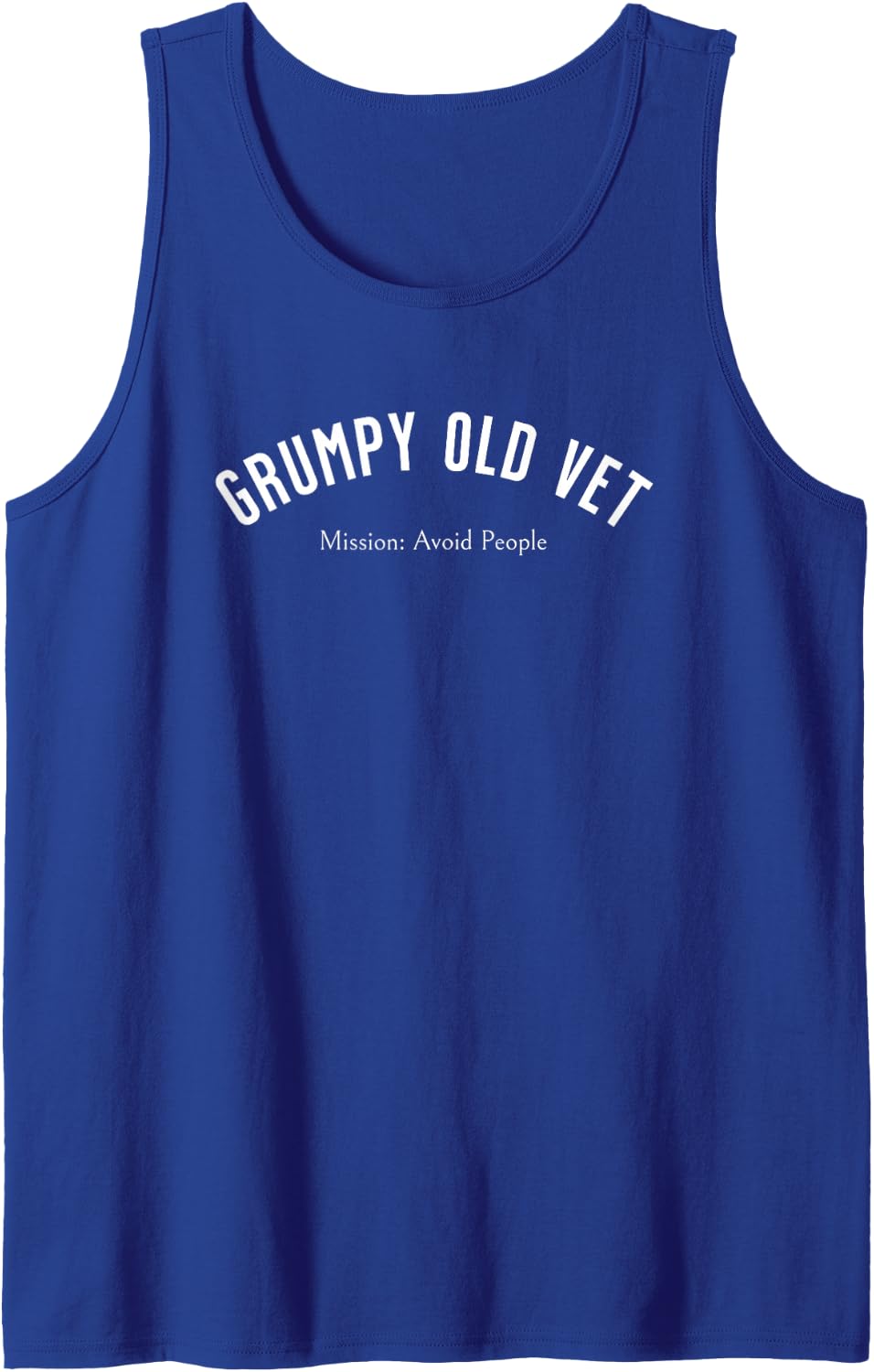 Funny Grumpy Old Vet for Military Veterans Sleeveless Tank Top - Royal Blue