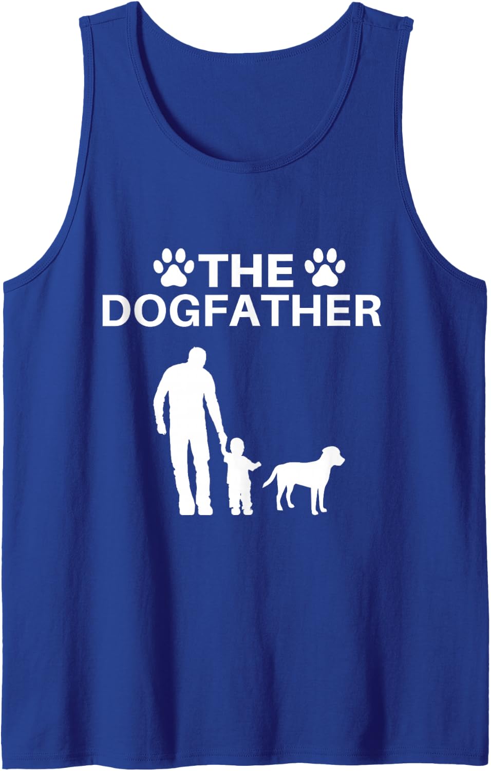 The Dogfather Dog Father Dad Sleeveless Tank Top - Royal Blue